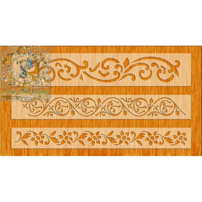 

stensil cetakan cet motif ornamen lis