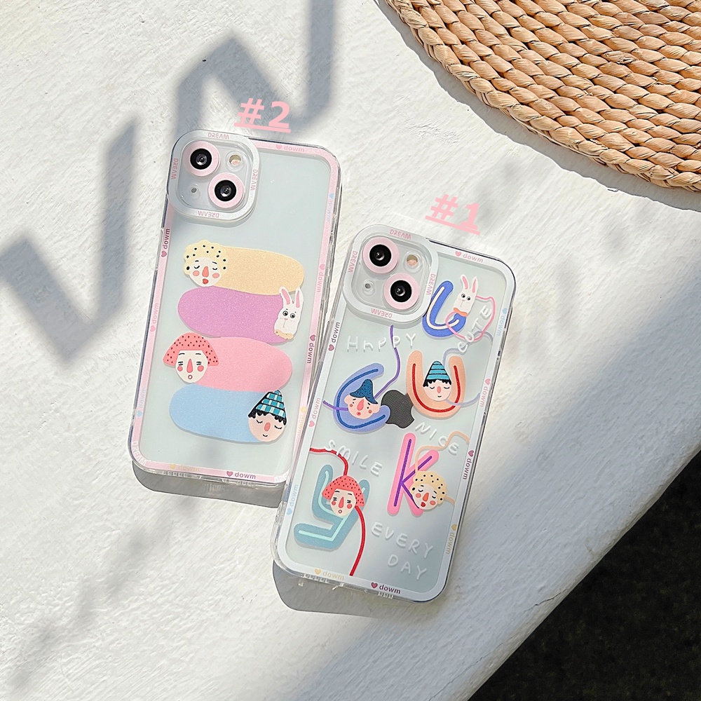 Soft Case TPU Transparan Motif Kartun Untuk VIVO Y12s Y20s Y20i Y33S Y15S Y15A Y21T Y21S Y11 Y12 Y15 Y17 Y91C Y19 Y30 Y85 Y51 V23