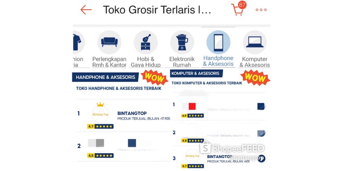 Toko Online bintangtop | Shopee Indonesia