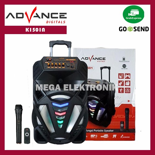 Advance K1501N Speaker Portabel Bluetooh 15inch
