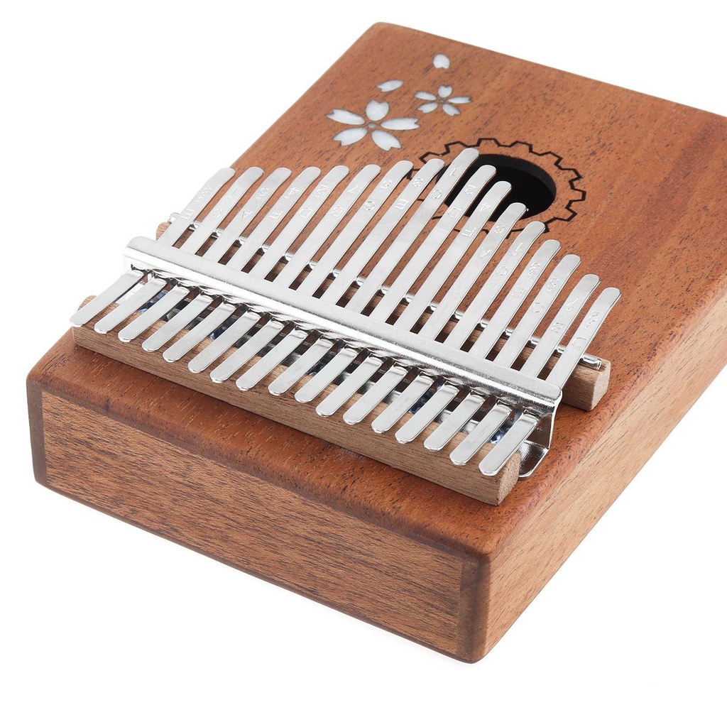 Set Piano Jari Kalimba 17 Tuts Mini Bahan Kayu Mahoni Sakura