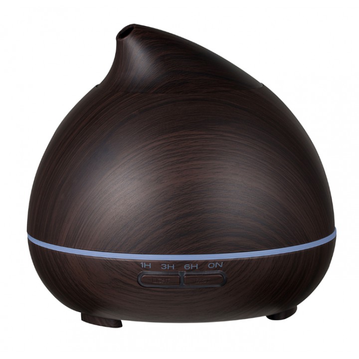 H20 Wooden Humidifier Aroma Diffuser 7 Color LED Light 300ml Black