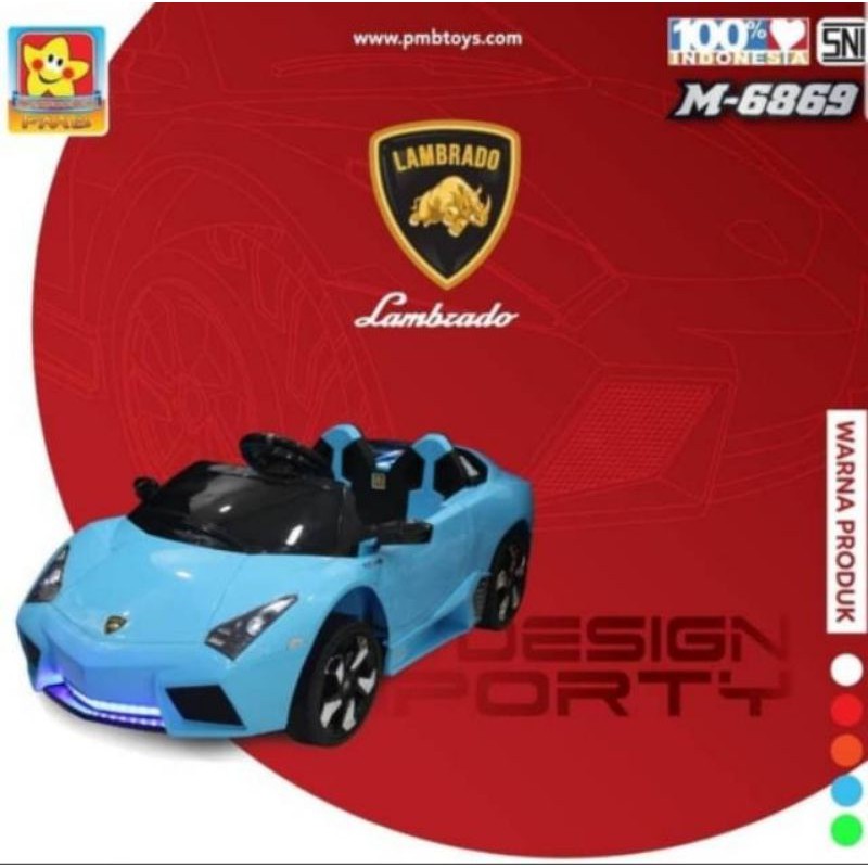 mobil aki anak mobil remot pmb m 6869 mobil lambrado Lamborghini termurah jawa tengah