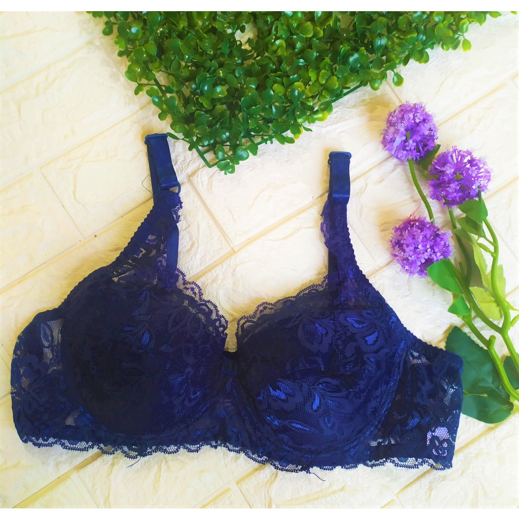 bh bra kawat brukat / size 34 36 38 40 42 /Real Picture-navy
