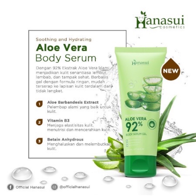 HANASUI ALOEVERA BODY SERUM GEL 92%