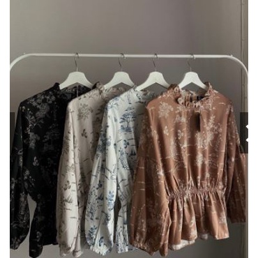 Village Crinkle Blouse WHITE by Outfix new