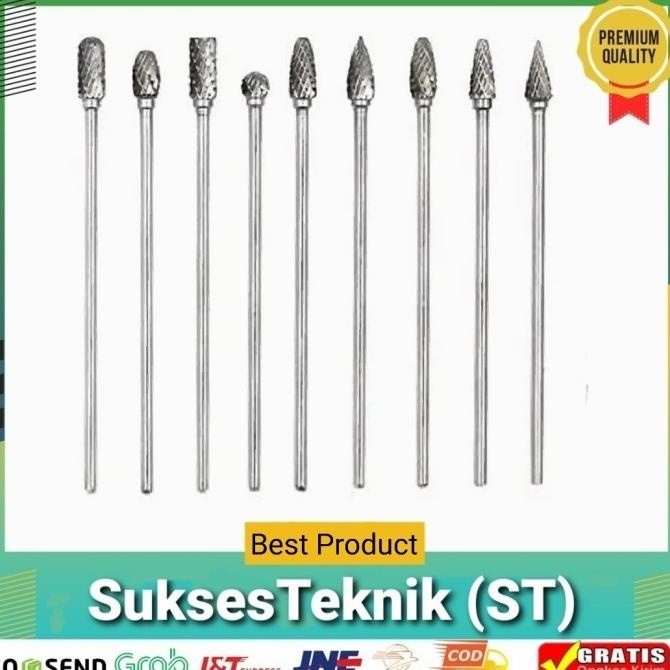 

Office & Stationery | Document Organizer | Mata Tuner / Rotary File / Tungsten Carbide Long 3Mm X 6Mm | Best Seller
