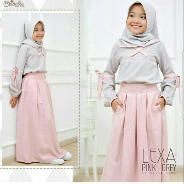 KID LEXA BAJU ANAK MUSLIM CANTIK SETELAN KIDS LUCU GROSIR SETELAN HIJAB ANAK JAKARTA TANAH ABANG