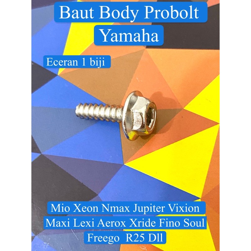 Baut Body Probolt Sekrup Yamaha HENG CHROME Fino Soul Freego R25 Mio Xeon Nmax Jupiter Vixion Maxi