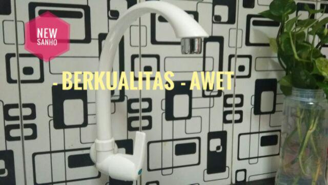 Kran Angsa Sanho Original Plastik - Kran Bak Cuci Piring - Kran Dapur - Kran Angsa Plastik - Kran An