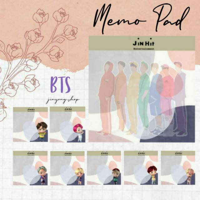 

MEMOPAD BTS / Jimin / Jungkook / TAEHYUNG (V) / SUGA / JHOPE / RM / JIN