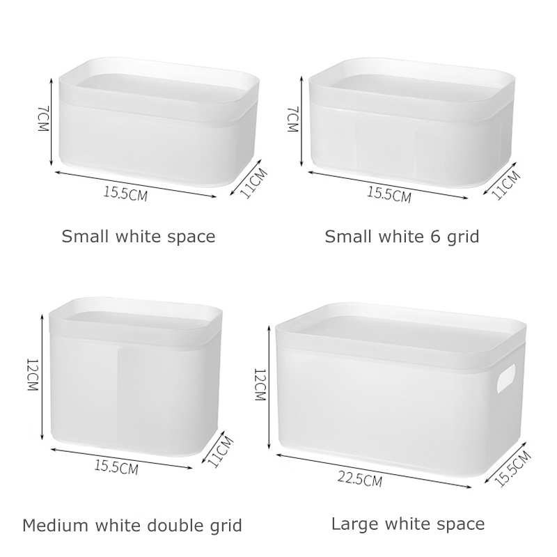 1/2/6 Grids Plastic Makeup Organizers Storage Box / Drawer Organizer Box /Desktop Makeup Organizer