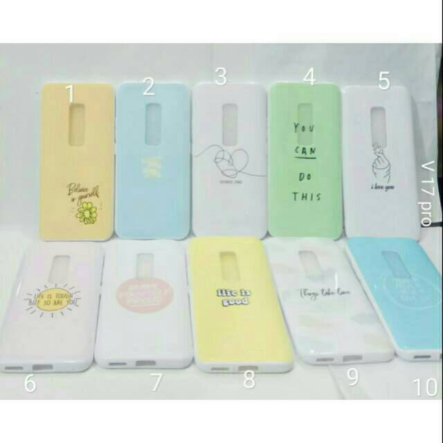 Case uv oil timbul macaron quotes Vivo V17 pro