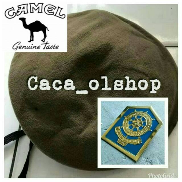 Baret satpolpp camel plus emblem