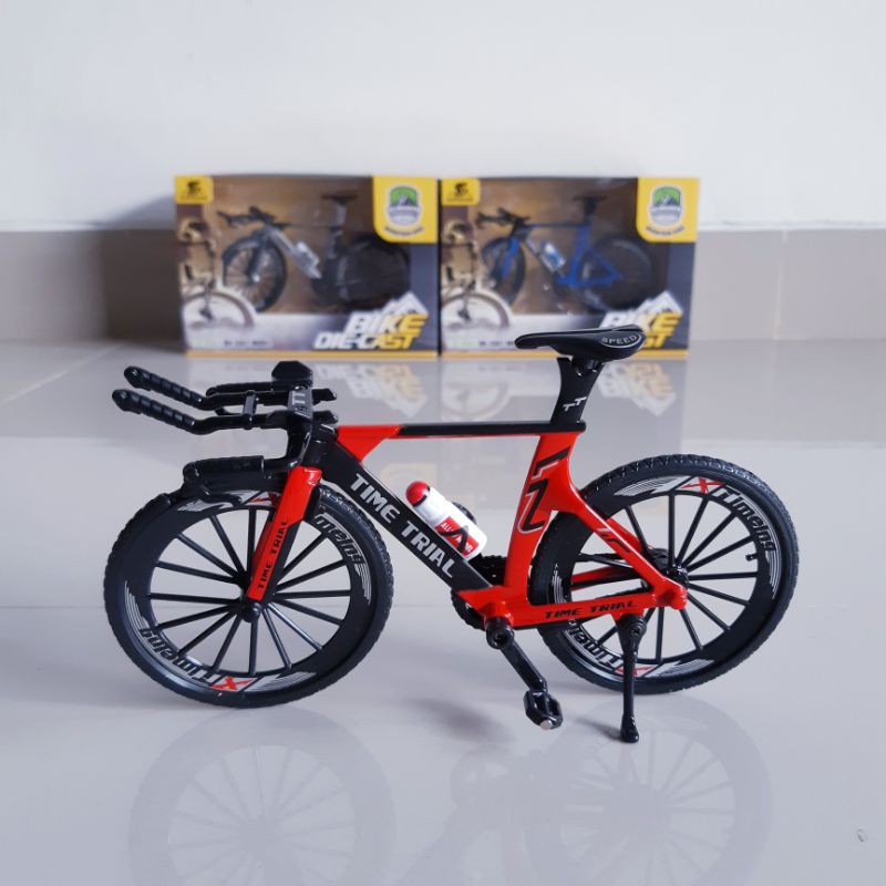 Diecast Sepeda Balap Time Trial Alloy - Miniatur Road Bike Bicycle