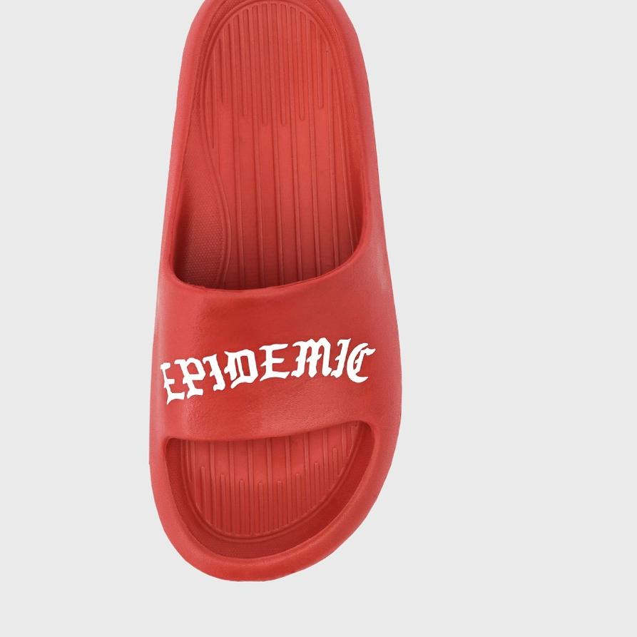 ▼ Epidemic Slide Sandal Red Goth ➴