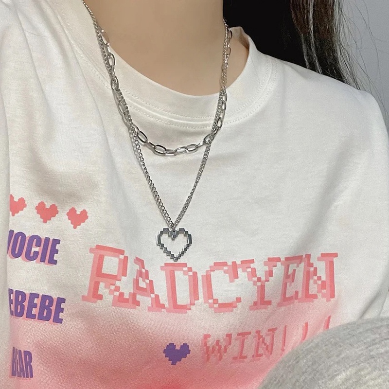 Double Necklace Accessories Simple Chain Personality