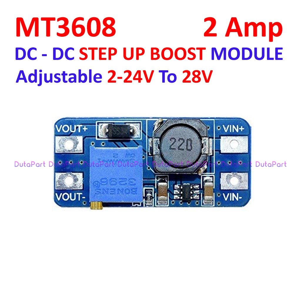 MT3608 2A DC Adjustable Step Up Boost Power Converter Booster Module