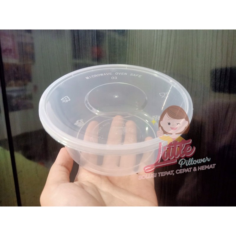 (ISI 25Pcs - MANGKOK CUP750ML) Cup plastik thinwall 750ml/ Kotak Makan Plastik/ mangkok plastik