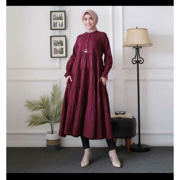 long tunik salvina ys ori uniqlo