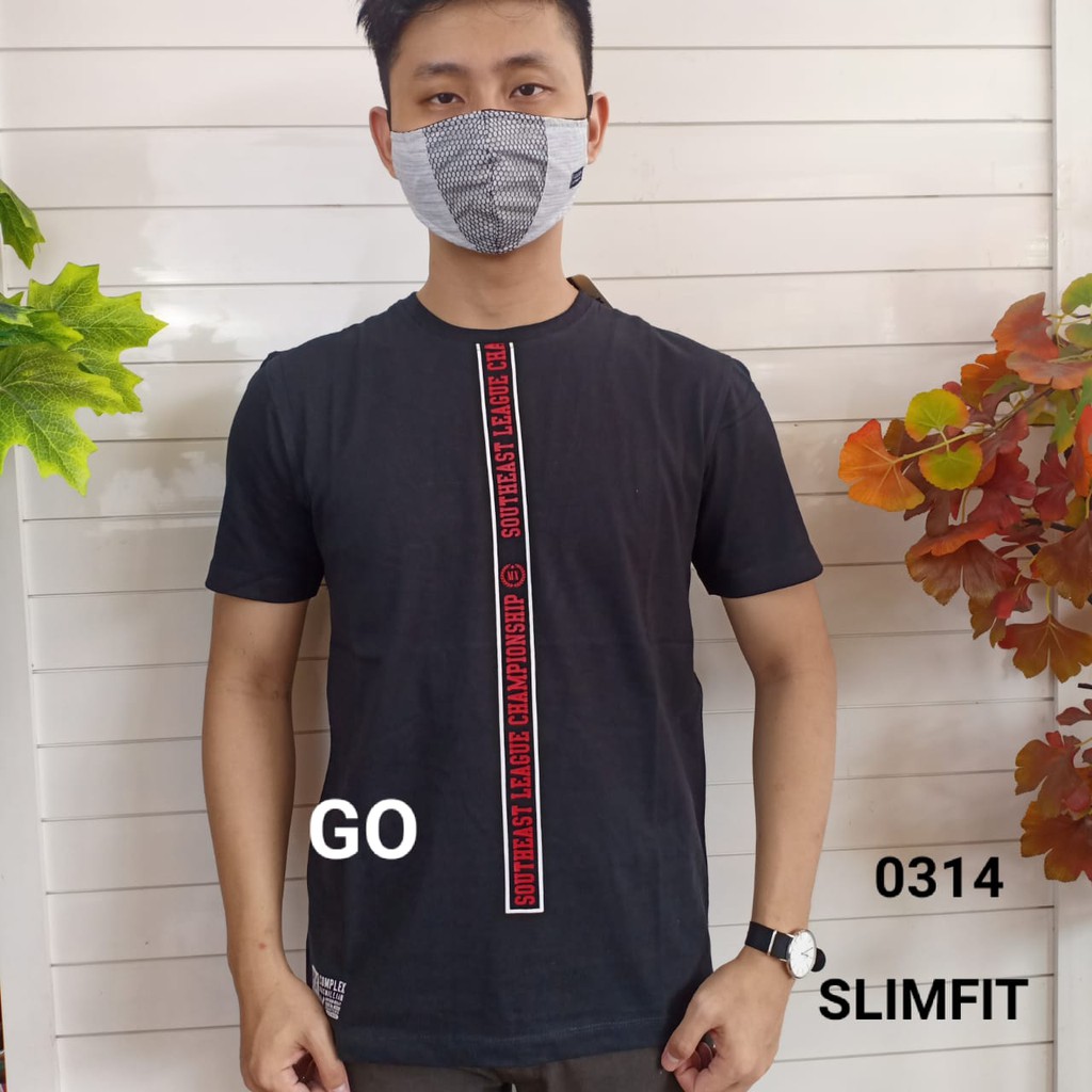 gof MAXMILLIAN KAOS A (Slimfit) Pakaian Pria Atasan Kaos Oblong Original Lengan Pendek