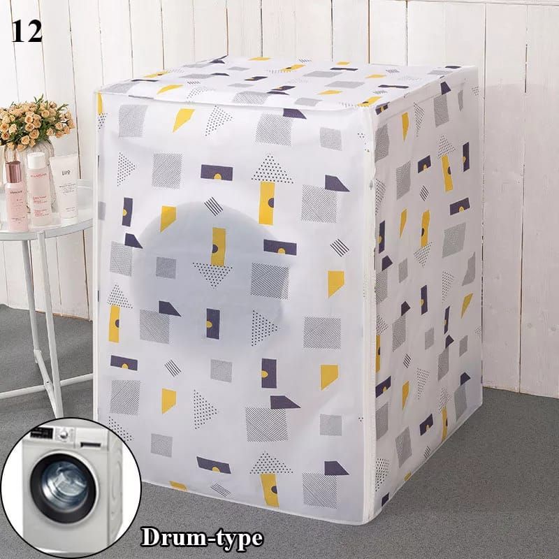 (Tabung B buka depan)Penutup mesin cuci/Cover mesin cuci bahan Peva uk.60x63x87cm