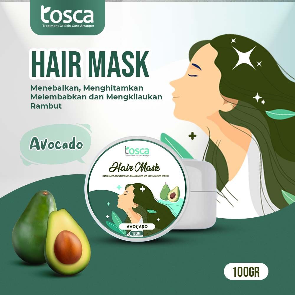 HAIR MASK CREAMBATH TREATMENT NATURE 100GR / MASKER RAMBUT ALA SALON TOSCA