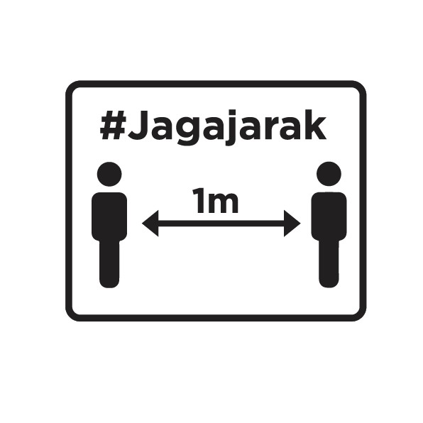 Sign Jaga Jarak Acrylic 20 x 25 cm Sign Board Akrilik 