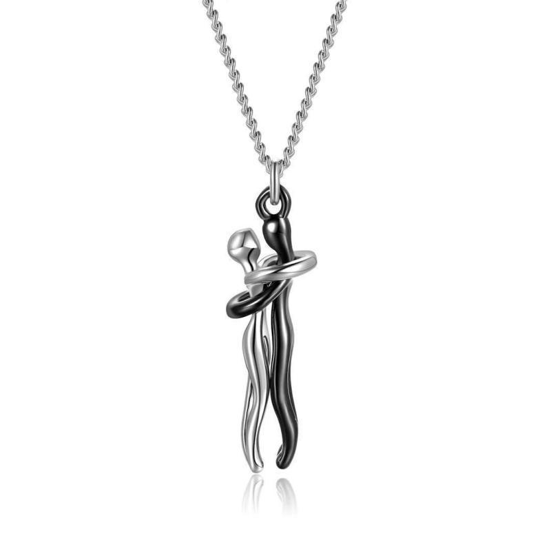 Kalung Bahan Stainless Steel Warna Emas Untuk Pasangan
