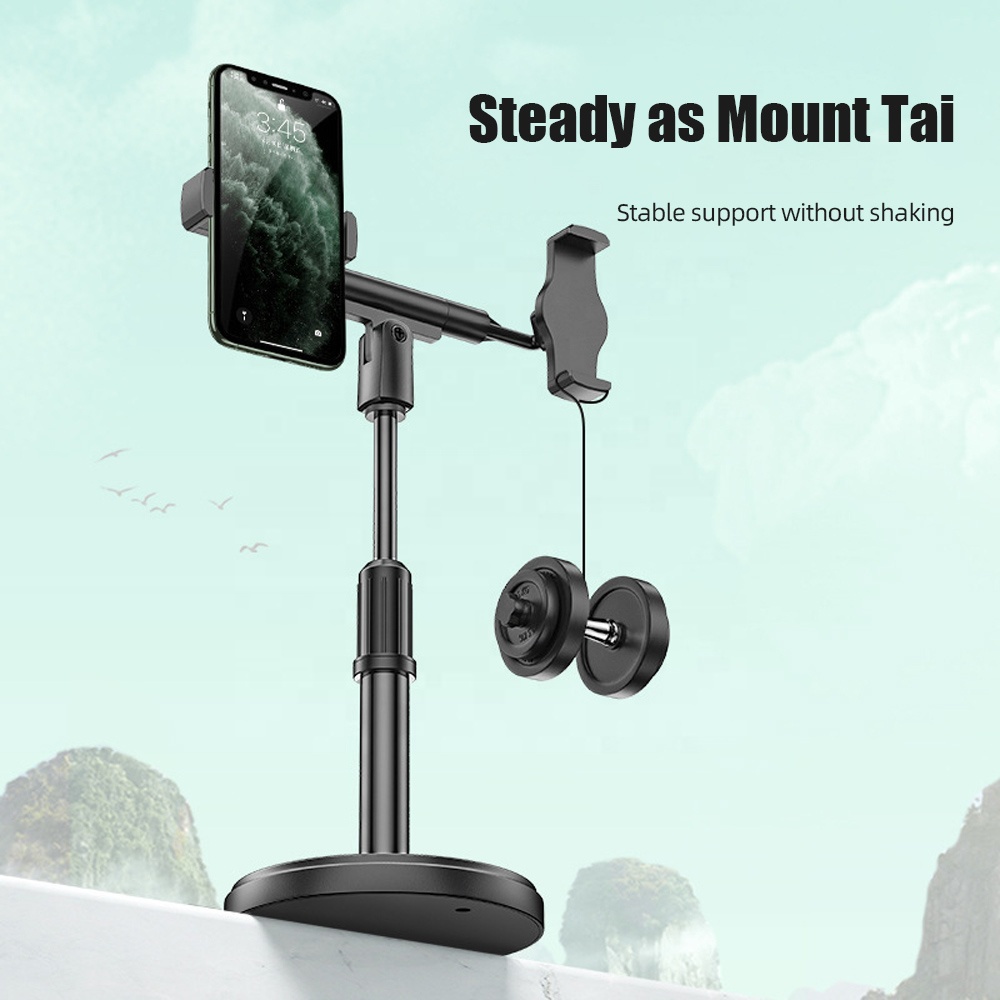 SB Desktop stand 360 Degree Rotating mobile phones holder Live Broadcast Stand Lazy Mobile Phone Holders magnetic car phone holder