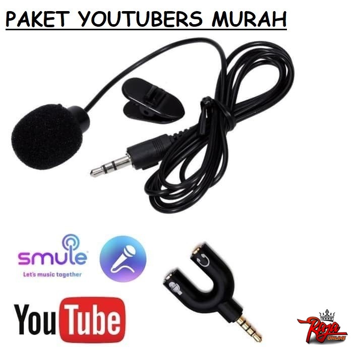 PaketSet Youtubers Microphone Clip On +Audio Spitter