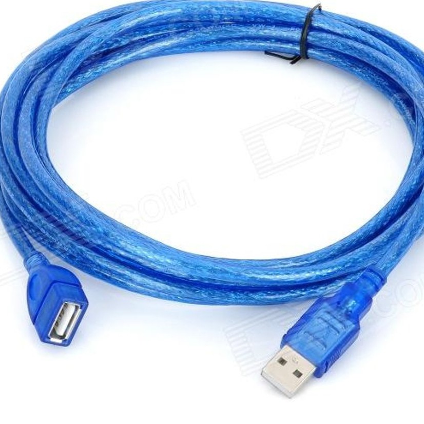 CABLE USB EXTENSION 2.0 TRANSPARAN 3 METER / KABEL PERPANJANGAN USB 3M