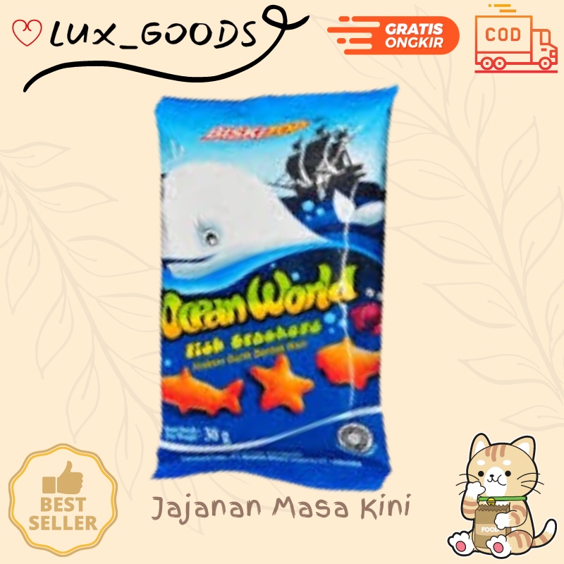 

LUX_GOODS - OCEAN WORLD 30Gr biskuit imut lucu enak bergizi bentuk hewan laut