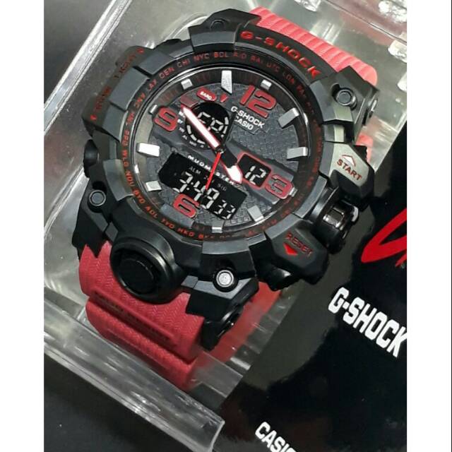JAM TANGAN PRIA G SHOCK GWG 1000 red black