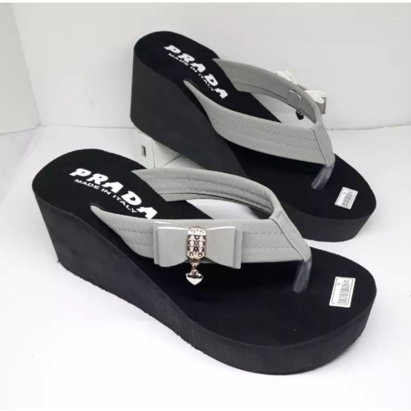 sandal wedges tinggi terbaru rempel