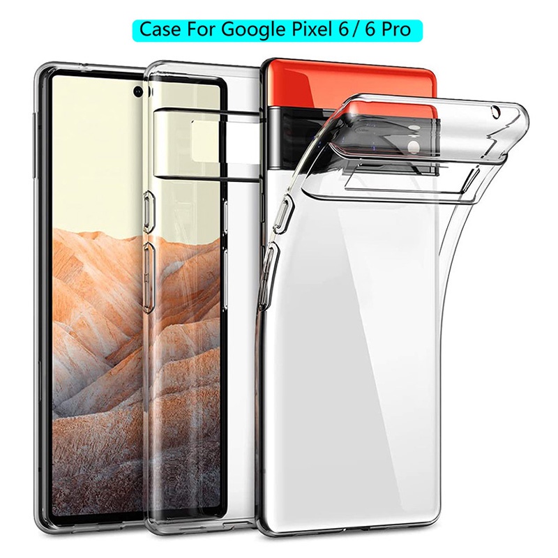 Casing Soft Case TPU Transparan Slim Shockproof Untuk Google Pixel 6 / 6 Pro
