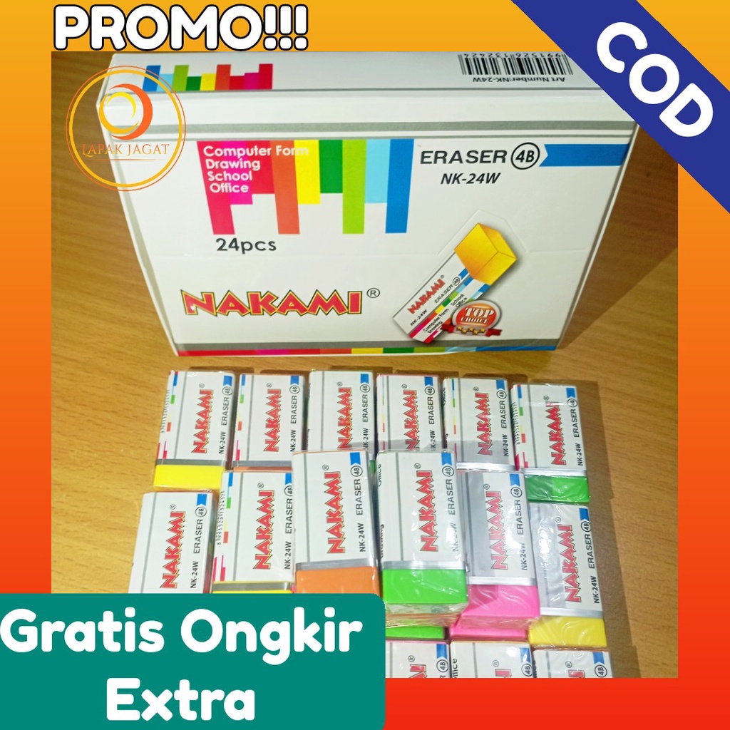

Penghapus Pensil Merk Nakami Warna Warni
