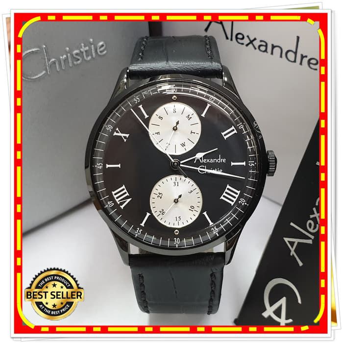 ALEXANDRE CHRISTIE AC 6437 PRIA FULL BLACK LEATHER BLACK ORIGINAL