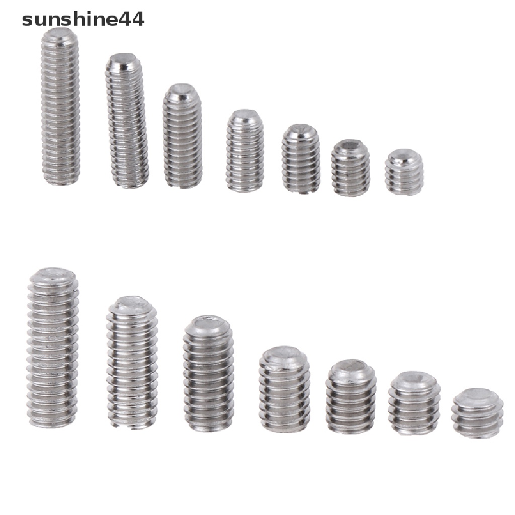 Sunshine Set 50pcs Sekrup Hex M3 M4 2-35mm Bahan Stainless Steel