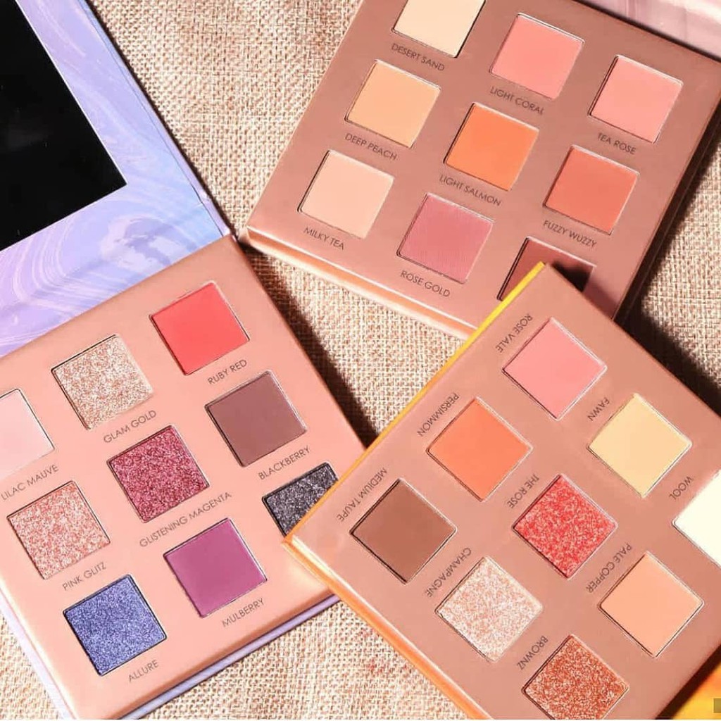 Official Distributor Focallure 9 Colors Eyeshadow Palette Ring The Alarm Soft Powder Night Elf FA62