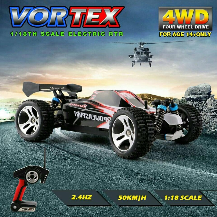 RC OFFROAD BUGGY 4WD PROPO WLTOYS HIGH SPEED MOBIL REMOTE
