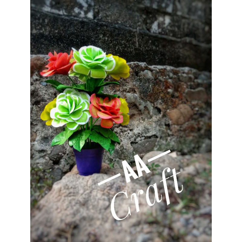bunga hias //bunga plastik //dekorasi rumah //hiasan rumah //plastik kresek