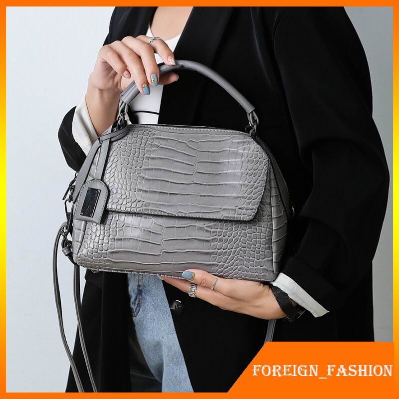 Tas Tote Bag Import Wanita 3pcs Luxury Women Handbags Vintage Crocodile Pattern PU Leather Tote