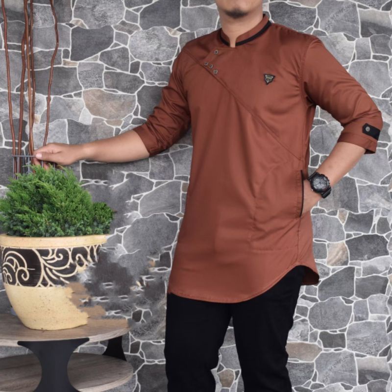 Baju Koko KURTA Pakistan TOYOBO Tangan Pendek Super Premium Terbaru Qurta Pria Dewasa Irsyad Elzaura