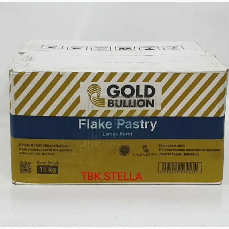 

GOLD BULLION FLAKE PASTRY MENTEGA SHORTENING 15 KG