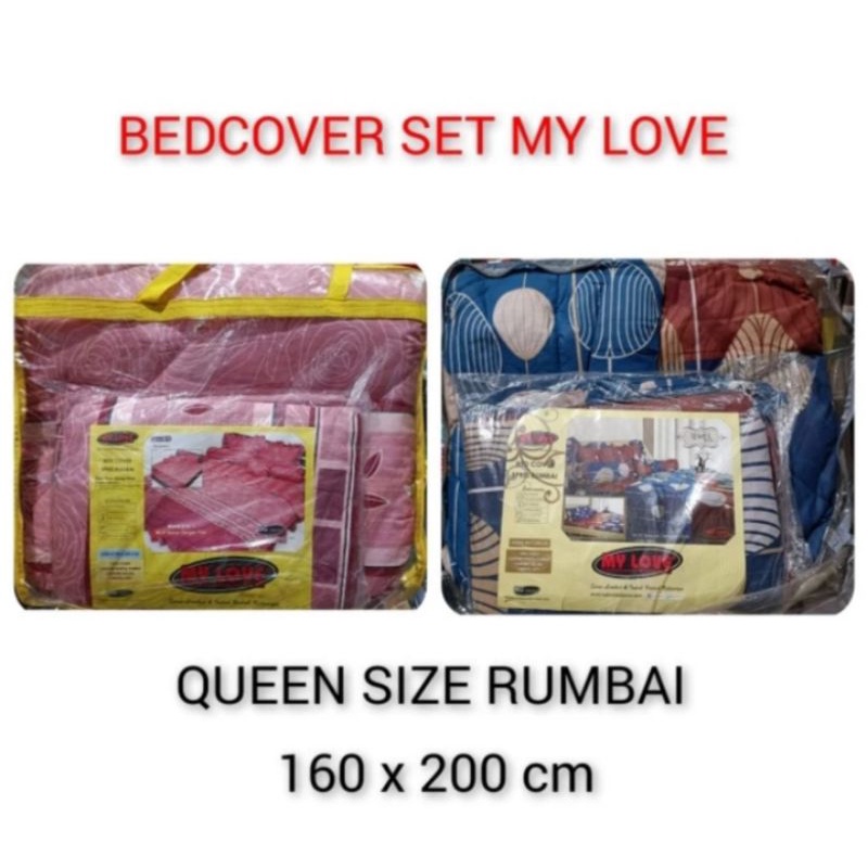 BEDCOVER MY LOVE SET QUEEN RUMBAI 160x200 CM