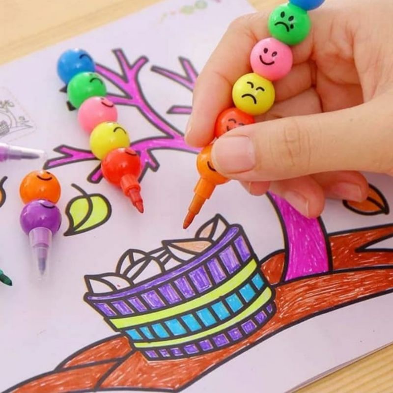 

Pensil Warna Crayon Susun Rainbow Creative Sweet Smile untuk Anak anak