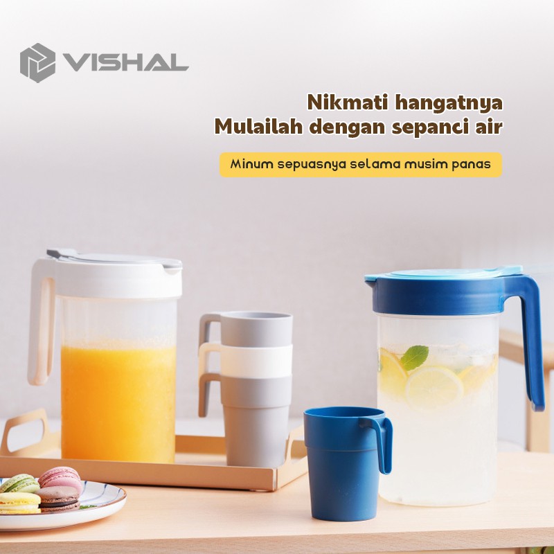 VISHAL 5In1 Eskan Air Minum/Teko Plastik Ceret Air Plastik /Teko Air/Pitcher Water water Jug Infused