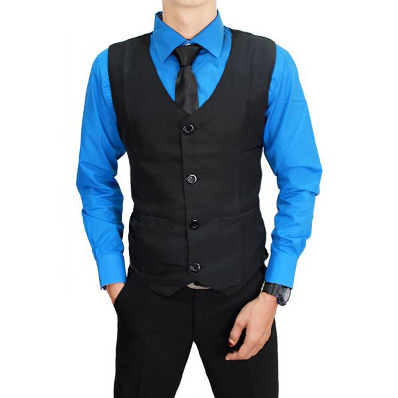 Mens Formal Vest - Rompi Formal Katun Banyak Pilihan Warna - ROM (COMB)