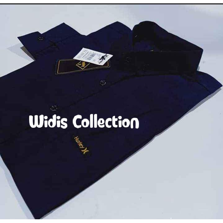 WIDIS - Kemeja Dewasa Laki Laki Lengan Panjang Warna Navy Kemeja Panjang Laki Laki import